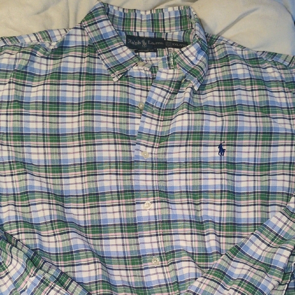 Ralph Lauren Other - Ralph Lauren Men's Plaid Shirt in Blue and Green
